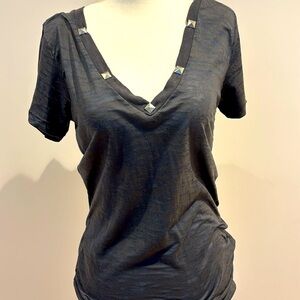 Intermix Burnout vneck size M NWT
